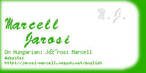 marcell jarosi business card